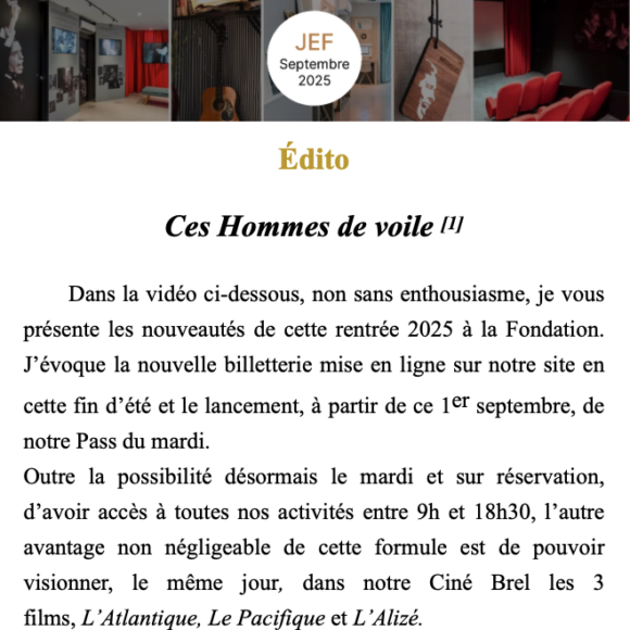 JEF – Newsletter septembre 2025