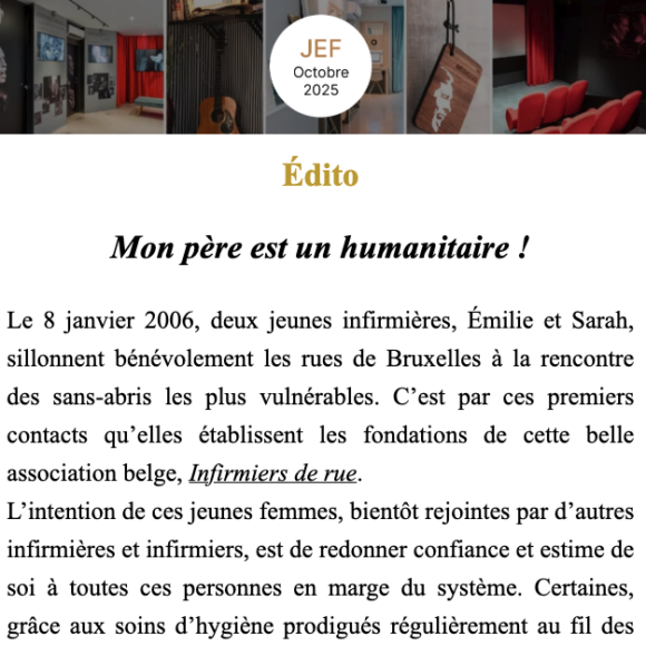 JEF – Newsletter octobre 2025