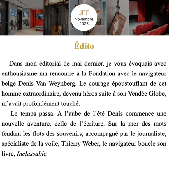 JEF – Newsletter novembre 2025