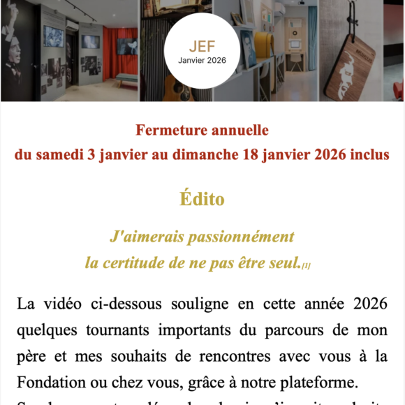 JEF – Newsletter Janvier 2026